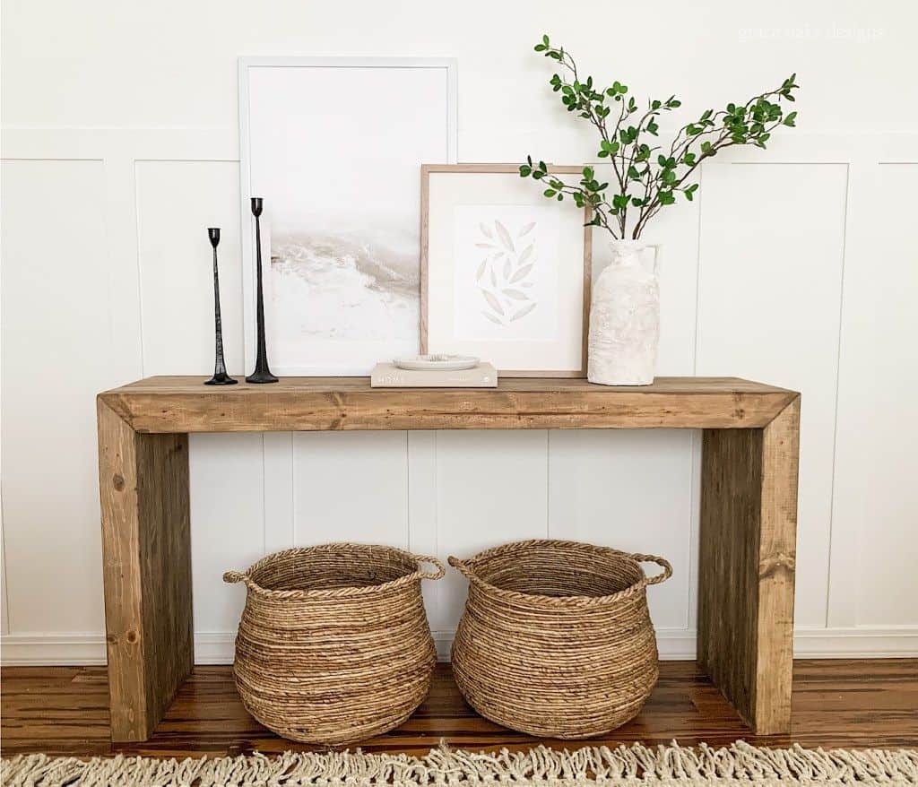 Farmhouse Console Table Design