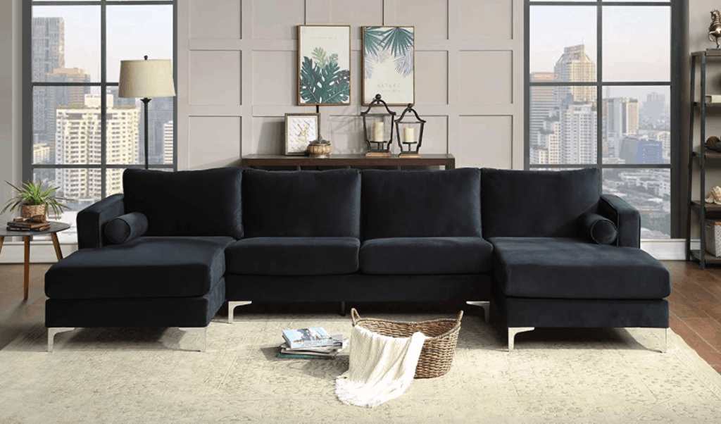 Merax Sectional – The best U-Shaped velvet sectional