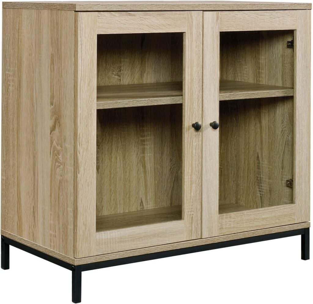 sauder storage display cabinet