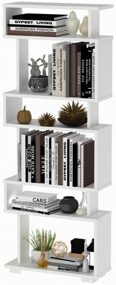 Casamudo Modern Geometric Bookcase – Best Bookcase For Living Room, Bedroom, And Office