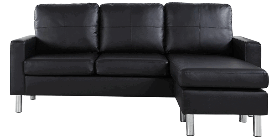 Best Small Space Black Sectional Sofa