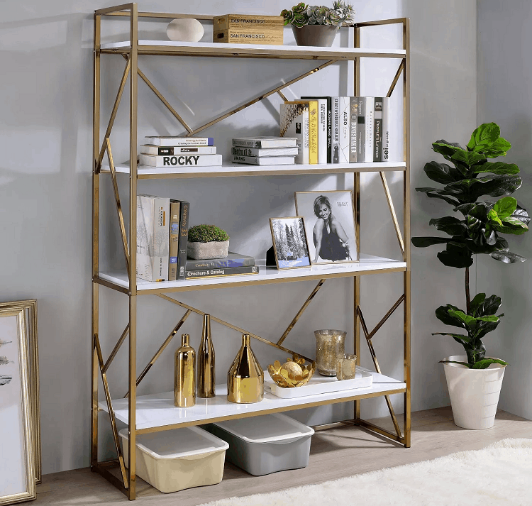 Netherton Contemporary Open-Shelves Bookcase