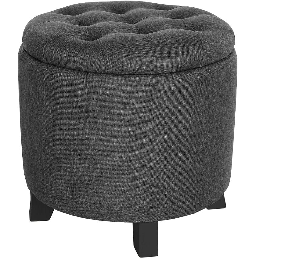 SONGMICS Round Storage Ottoman