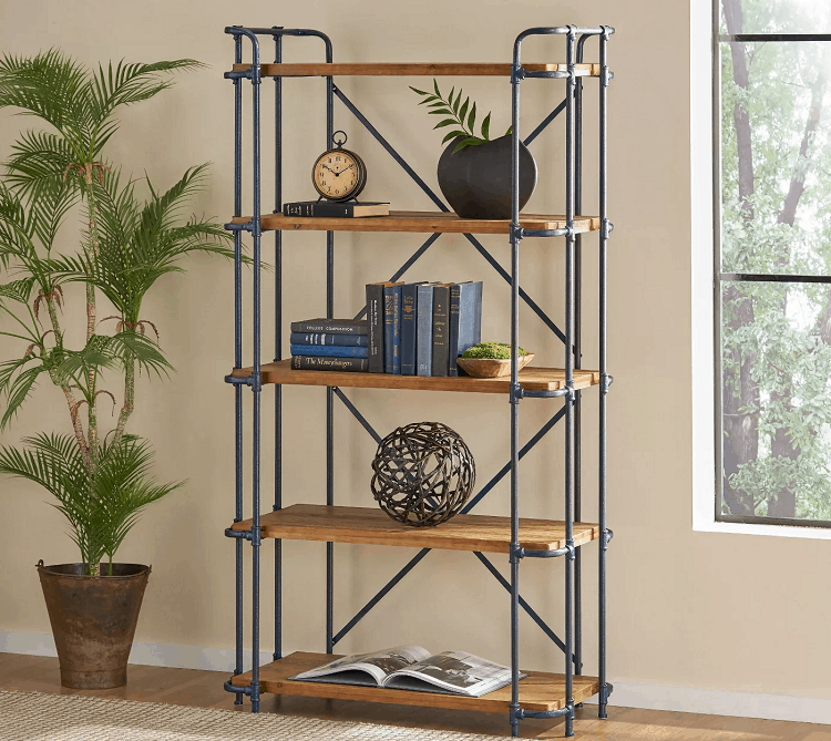 Yorktown 5-Shelf Industrial Bookcase