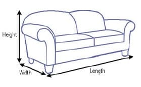 measuring sofa