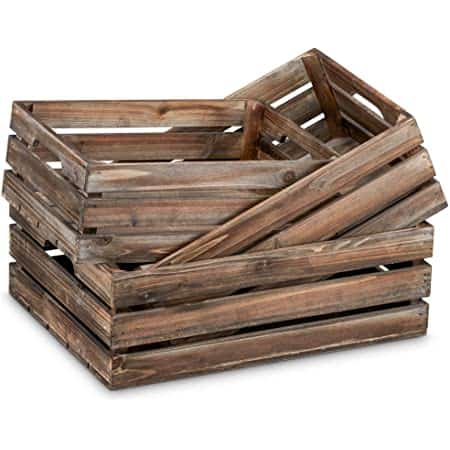 rustic wood container boxes