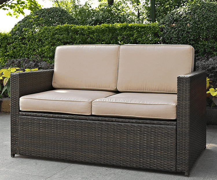 Crosley Furniture KO70092BR-SA Outdoor Wicker Loveseat