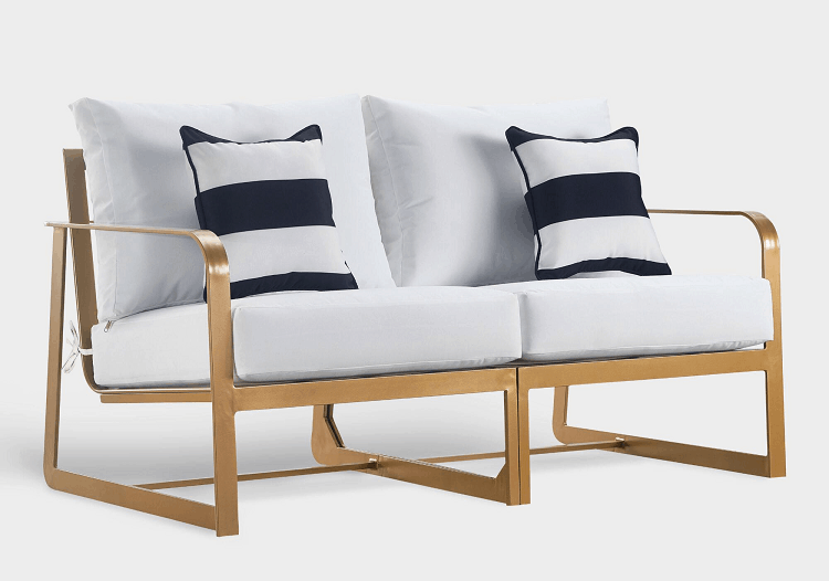 Gold Laila Outdoor Occasional Sofa