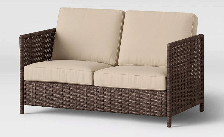 Monroe Wicker Motion Patio Loveseat