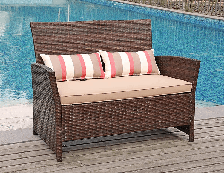 SUNSITT Outdoor Wicker Loveseat