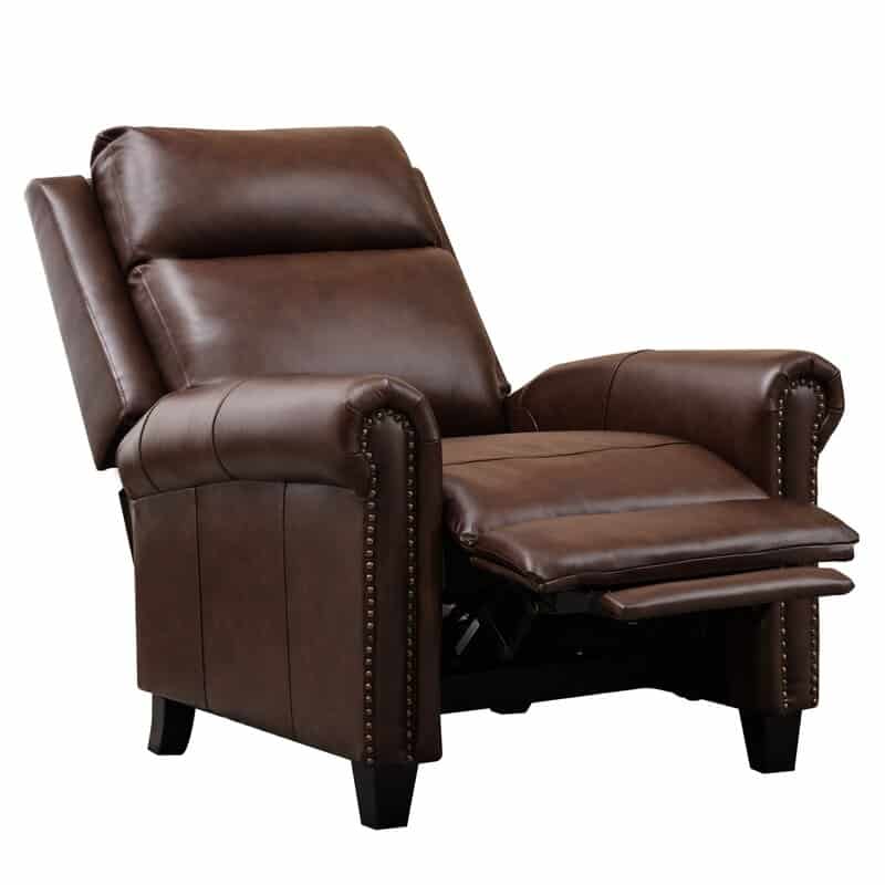 Kerstetter 33.5 Wide Genuine Leather Manual Club Recliner